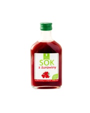 SOK Z ŻURAWINY 200ml bez dodatków cukru i konserwantów