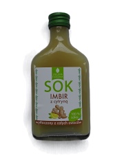 SOK Z IMBIRU I CYTRYNY  200ml bez dodatków cukru i konserwantów